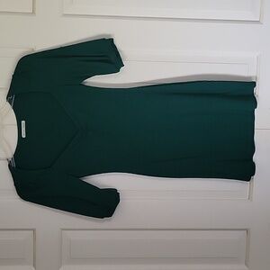 Reformation Jeans womens green ribbed mini dress sz S